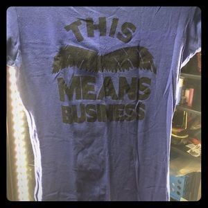 Small size blue graphic short sleeve tee